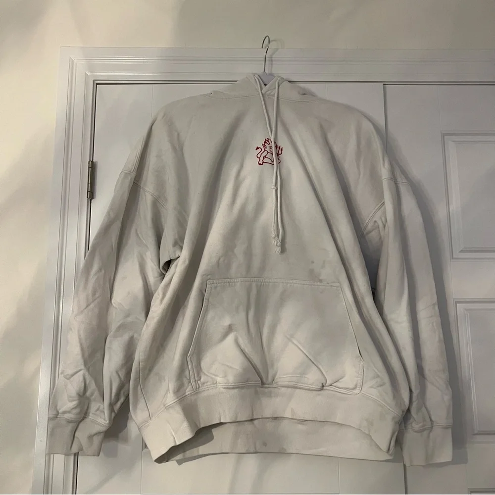 Brandy Melville Devil White Oversized Hoodie - Picture 2 of 7